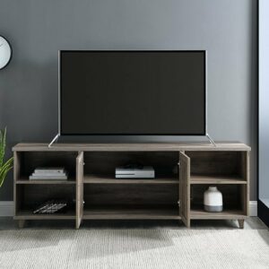 Walker Edison - Double Helix Door TV Stand for Most TVs up to 80" - Grey wash