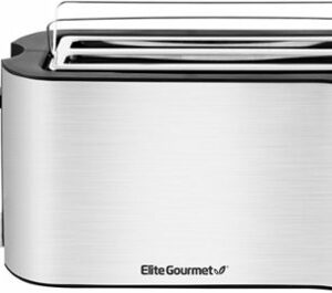 Elite Gourmet - 4-Slice Toaster - Stainless Steel