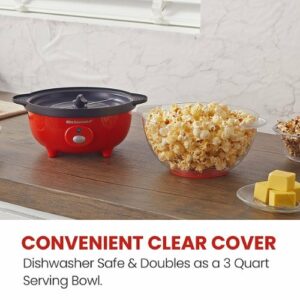 Elite Gourmet - 3Qt. Popcorn Popper - Red