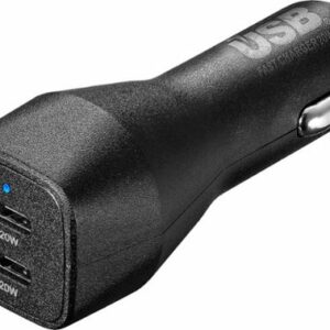 Insignia™ - 40W Dual USB-C Port Vehicle Charger - Black