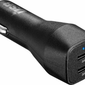 Insignia™ - 40W Dual USB-C Port Vehicle Charger - Black