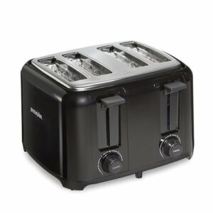 Proctor Silex - Wide-Slot 4 Slice Toaster, Black, 24215PS - Black