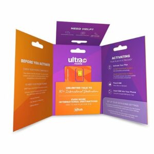 Ultra Mobile - 1-Month Unlimited Prepaid SIM Card - Orange