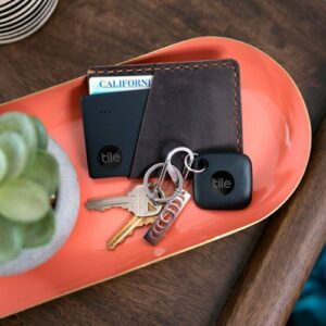 Tile - Starter Pack (2022) - 2 Pack (1 Mate, 1 Slim) Bluetooth Tracker, Item Locator & Finder for Keys, Wallets & More - Black