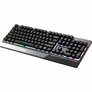 MSI - Vigor GK30 Wired Plunger Keyswitch RGB Gaming Keyboard 104 Keys - Black