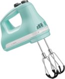 KitchenAid - 6 Speed Hand Mixer with Flex Edge Beaters - KHM6118 - Ice Blue