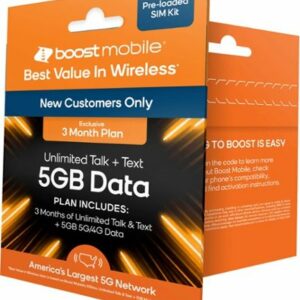 Boost Mobile - 3 Months 5GB Plan SIM Card Kit