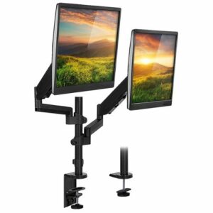 Mount-It! - Dual Monitor Desk Mount - Black