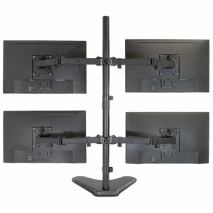 Mount-It! - Quad Monitor Desk Stand - Black