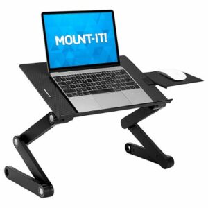 Mount-It! - Adjustable Tray for  Laptop with Cooling Fan and Mouse Pad - Black