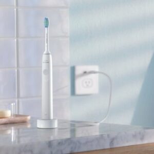 Philips Sonicare - 1100 Power Toothbrush, Rechargeable Electric Toothbrush - White Grey