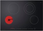 Fisher & Paykel - 30" Built-In Electric Ceramic Cooktop with 4 Burners - Black