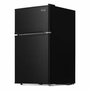 NewAir - 3.1 Cu. Ft. Compact Mini Refrigerator with Freezer, Can Dispenser and Energy Star - Black