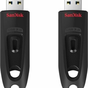 SanDisk - Ultra 64GB USB 3.0 Flash Drive with Hardware Encryption (2-Pack) - Black