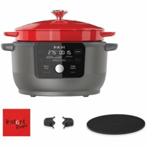 Instant Pot - Precision 5-in-1 Electric Dutch Oven - Cast Iron - Red