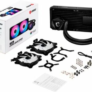 MSI - MAG CORELIQUID 240R V2 - AIO ARGB CPU Liquid Cooler - Rotating Cap Design - 240mm Radiator - Dual 120mm ARGB PWM Fans - Black