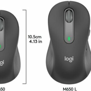 Logitech - Signature M650 L Full-size Wireless Scroll Mouse with Silent Clicks - Graphite