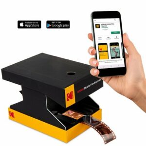 Kodak - Mobile Film & Slide Scanner, Portable Scanner Lets You Scan Old 35mm Films & Slides Photo Using Your Smartphone Camera - Black