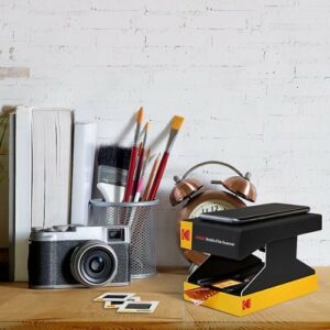 Kodak - Mobile Film & Slide Scanner, Portable Scanner Lets You Scan Old 35mm Films & Slides Photo Using Your Smartphone Camera - Black