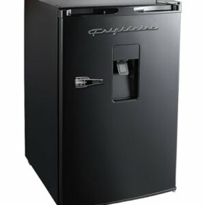 Frigidaire - Retro Compact Mini Fridge, Chrome Handles, 4.5 Cu Ft, Built-in Water Dispenser - Black