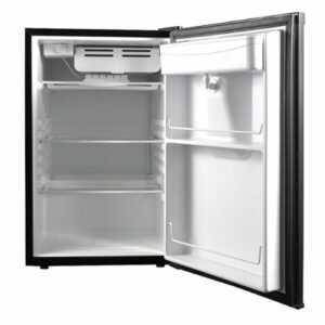 Frigidaire - Retro Compact Mini Fridge, Chrome Handles, 4.5 Cu Ft, Built-in Water Dispenser - Black