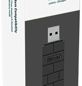 8BitDo - Wireless USB Adapter 2 for Most Gaming Controllers - Black