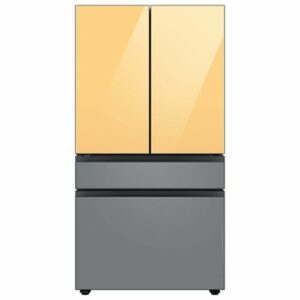 Samsung - Bespoke 4-Door French Door Refrigerator Panel - Middle Panel - Gray Glass