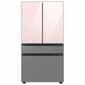 Samsung - Bespoke 4-Door French Door Refrigerator Panel - Middle Panel - Gray Glass