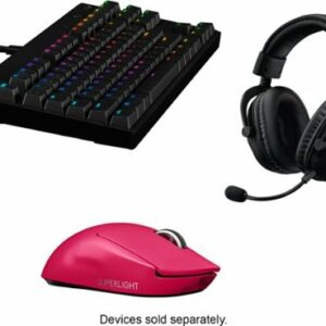 Logitech - PRO X SUPERLIGHT Lightweight Wireless Optical Gaming Mouse with HERO 25K Sensor - Magenta