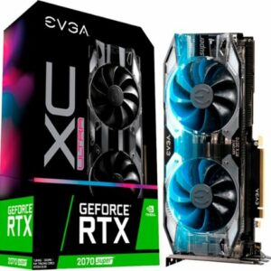 EVGA - Geek Squad Certified Refurbished SUPER XC ULTRA GAMING NVIDIA GeForce RTX 2070 Super 8GB PCI Express 3.0 Graphics Card - Black/Transparent