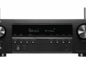 Denon - AVR-S760H (75W X 7) 7.2-Ch. with HEOS and Dolby Atmos 8K Ultra HD HDR Compatible AV Home Theater Receiver with Alexa - Black