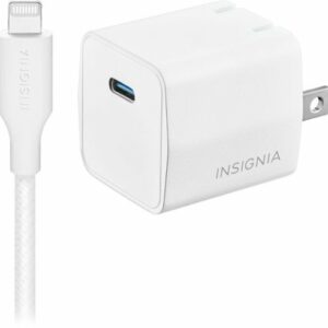 Insignia™ - 30W USB-C Super-Fast Charge Kit for iPhone 14 Pro Max, iPhone 14 Plus, iPhone 13 Pro Max - White