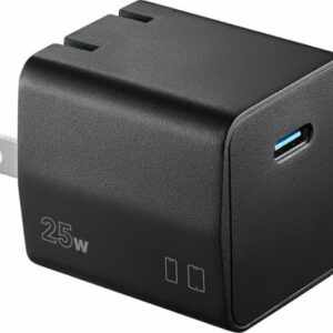 Insignia™ - 25W Foldable Compact USB-C Wall Charger for Samsung Smartphones, iPhone, Tablets and More - Black