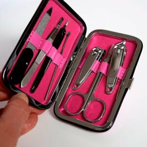 Beurer - 18-piece Manicure/Pedicure Device and Nail Set - Pink/White