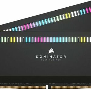 CORSAIR - DOMINATOR PLATINUM CMT32GX5M2X6200C36 RGB 32GB (2PK X 16GB) 6200MHz DDR5 C36 DESKTOP - Black