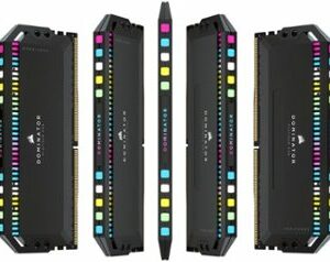 CORSAIR - DOMINATOR PLATINUM CMT32GX5M2X6200C36 RGB 32GB (2PK X 16GB) 6200MHz DDR5 C36 DESKTOP - Black