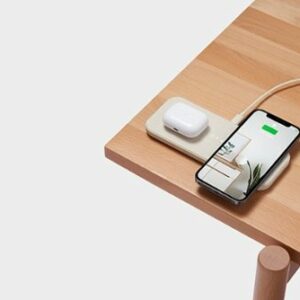 Courant - Essentials CATCH:2 20W Qi-Certified Multi-Device Wireless Charger for iPhone and Android - Natural