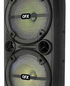 QFX - 2 x 8" BT Recharge Speaker with Lights - Black