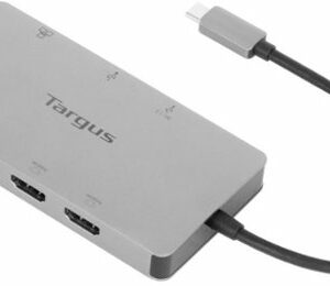 Targus - USB-C Dual HDMI 4K Docking Station with 100W PD Pass-Thru - Silver