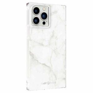 Case-Mate - Blox Softshell Case for iPhone 13 Pro Max - White Marble