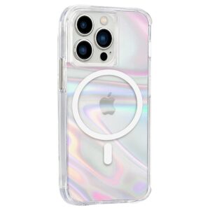 Case-Mate - Soap Bubble Hardshell Case w/ MagSafe w/ Antimicrobial for iPhone 13 Pro - Iridescent