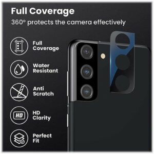 SaharaCase - ZeroDamage Camera Lens Protector for Samsung Galaxy S21 FE 5G (2-Pack) - Clear/Black