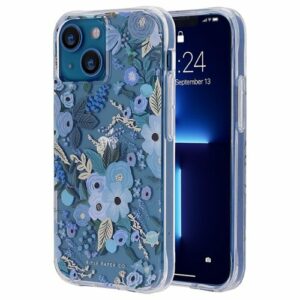 Rifle Paper - iPhone 13 w/ Antimicrobial - Garden Party Blue