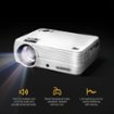 Kodak - FLIK X7 Home Projector, 720p Portable Small Home Theater System w/1080p Compatibility & Bright Lumen LED Lamp - White