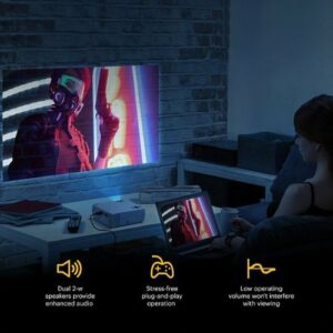 Kodak - FLIK X7 Home Projector, 720p Portable Small Home Theater System w/1080p Compatibility & Bright Lumen LED Lamp - White