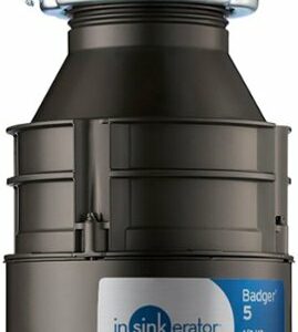 InSinkerator - Badger 5 Lift and Latch Standard Series 1/2 HP Continuous Feed Garbage Disposal with Power Cord - Gray