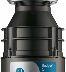 InSinkerator - Badger 5 Lift and Latch Standard Series 1/2 HP Continuous Feed Garbage Disposal with Power Cord - Gray