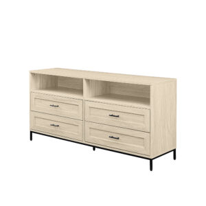 Walker Edison - Contemporary 4-Drawer TV Stand for Most TVs up to 60” - Birch