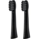 AquaSonic - Activated Charcoal Pulse Replacement Brush Heads (2-Pack) - Black