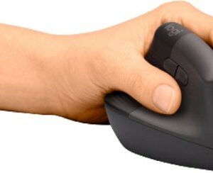 Logitech - Lift Left Vertical Wireless Ergonomic Left-Handed Mouse with 4 Customizable Buttons - Graphite